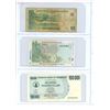 Image 2 : Lot of 3 bills - 2001 Peru, 10 Rand South African, 100,000 dollars 2006 Zimbabwe