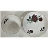Image 3 : Vintage Royal Osbourne  red roses bone China cup and saucer- England