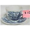 Image 1 : Vintage Wedgewood Enoch countryside+ hand engraved decorated tea cup +saucer- England