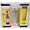 Image 1 : Pair new boxed 8" "HARP" lager Beer glasses