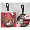 Image 1 : 2 new cast iron skillet brownie kits Choco chip cookie mix+ lotus Biscoff cookies