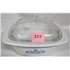 Vintage corning ware cornflower pattern 5 quart Dutch oven P-34-B/ clear P-12-C lid