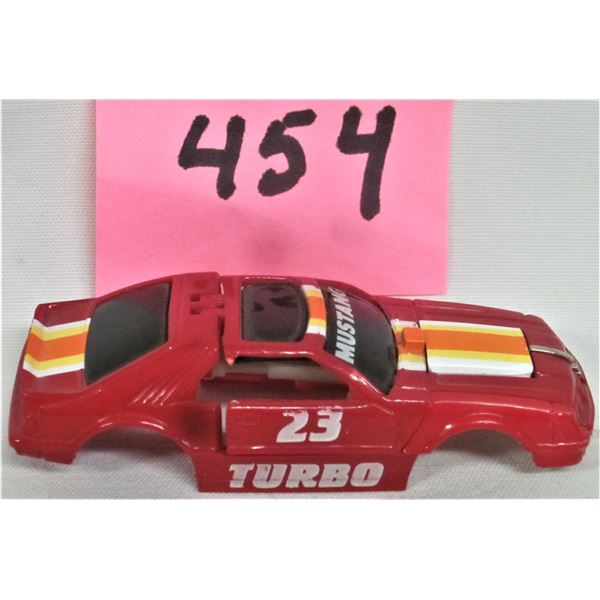 Vintage Rare 1985 TYCO transformers ford Mustang turbo #23 Ho slot plastic car body