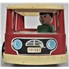 Image 4 : 1980's fisher price #141 mini-bus with 5 accessories, meery go round, teeter-tooter, cradle, school 