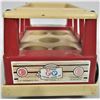Image 5 : 1980's fisher price #141 mini-bus with 5 accessories, meery go round, teeter-tooter, cradle, school 