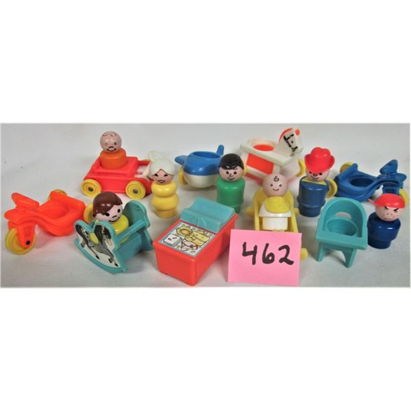 Lot 1970's-80's fisher price original little people play family 656 little riders+761 nursery sets a