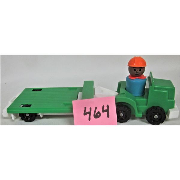 1980's fisher price little truck rig/construction workers little people