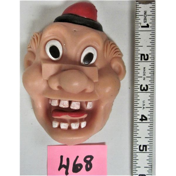 vintage latex rubber Clown face finger puppet mad in Hong Kong