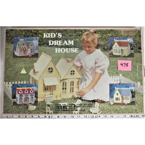 New boxed vintage kids dream house wooden kit