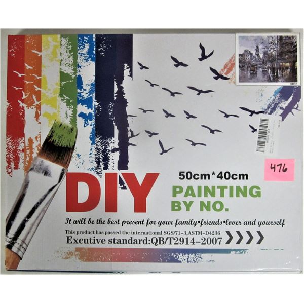 New 20"*16" canvas paint by number kit Includes paint,brush,canvas