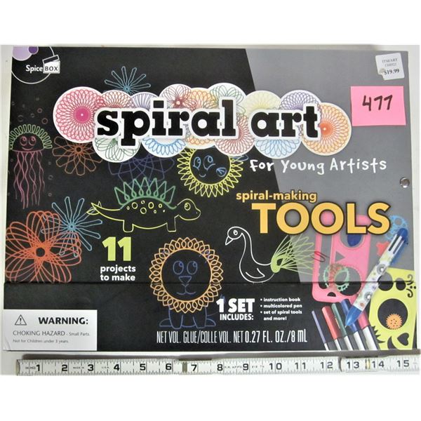 Spiral art kit missing pens(markers)