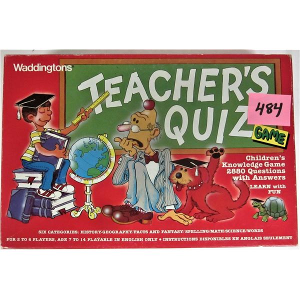 vintage 1984 Waddington teachers quiz family knowledge game