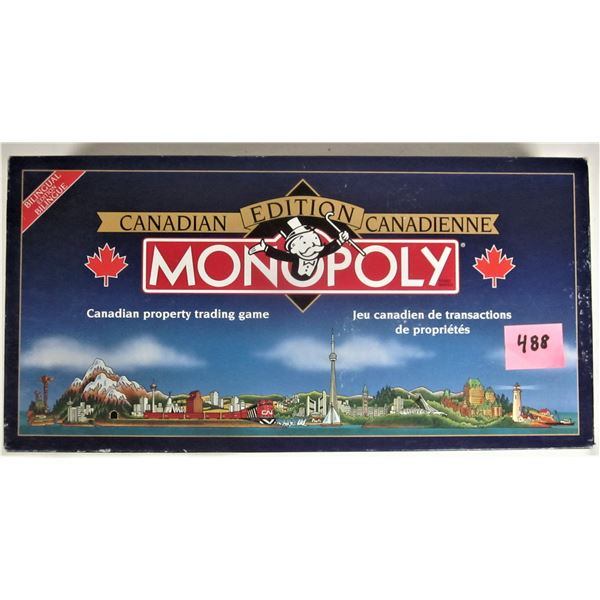 vintage 2000 parker bros monopoly Canadian bi-lingual edition board game