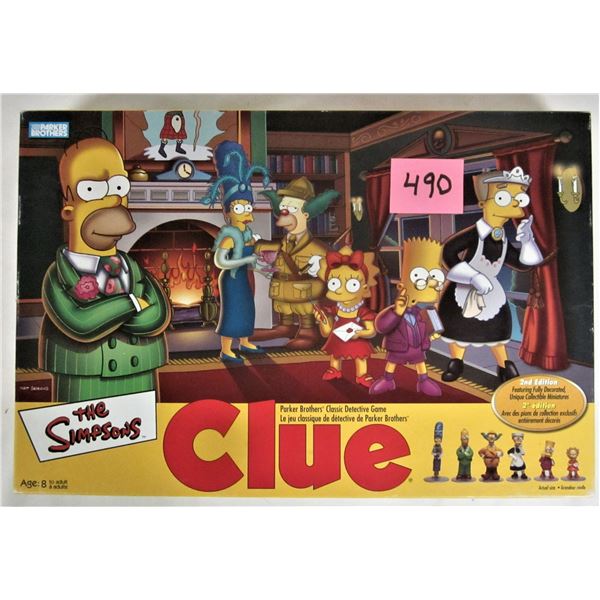 Vintage 2002 parker bros clue the Simpsons edition board game