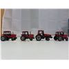 Image 2 : CASE - Replica Die Cast Metal  - 3 x Medium CASE Tractors, 4 x Small CASE tractors, 1 x Small Tracto