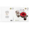 Image 2 : 2015 John McCrae Memorial coin set. Includes 2 poppy 25 cents (one colourized, the other regular) pl