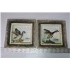 Image 1 : Pair of ceramic wall pictures 6 1/2 x 6 1/2 each Wood Duck