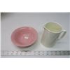 Image 1 : Medalta pink bowl and Medicine Hat Potteries pitcher