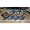 Image 1 : 4 Vintage sad irons - 3 blue Coleman & 1 Hotpoint