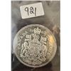 Image 1 : 1962, 50 cent canadian silver coin