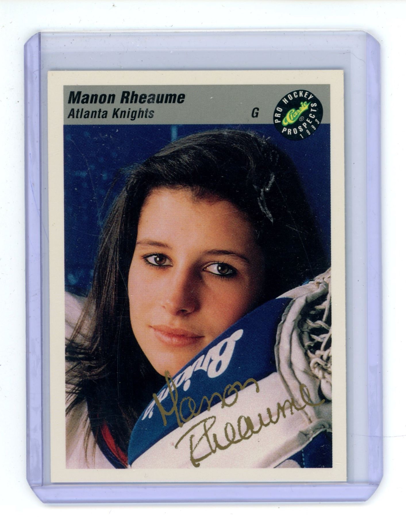 1993 manon rheaume pro hockey prospects #100 autograph not ...