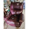 Image 1 : Burgundy leather powered recliner arm chair - untested