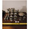 Image 1 : Lot of Rein Zinn pewter cups, napkin rings, shooters, candle stick holders etc