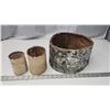 Image 1 : 3 Birch bark baskets/containers - assorted sizes