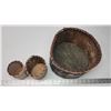 Image 2 : 3 Birch bark baskets/containers - assorted sizes