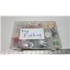 Image 1 : Fly fish making kit - various hooks, string, feathers, etc.