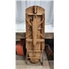 Image 6 : Large vintage wooden ironing board - 5ft Long x 32" or 36" total H x 15"W