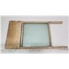 Image 3 : "Crystal Globe" vintage glass and wood washboard - 24"H x 12"W