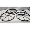 Image 2 : 4 Vintage small iron wagon wheels