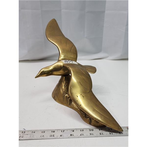 Large brass sea bird - 21.5 Long x 9 W x 9.5 H