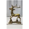 Image 1 : Heavy brass deer ornament - 15.5"H x 10"long x 6"W