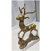 Image 2 : Heavy brass deer ornament - 15.5"H x 10"long x 6"W