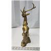 Image 5 : Heavy brass deer ornament - 15.5"H x 10"long x 6"W