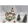 Image 5 : Christmas village lighted Church, with accessories