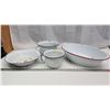 Image 2 : 4 pc, vintage white enamelware dishes