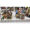 Image 2 : Box of 9 assorted Christmas village lighted houses