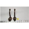 Image 1 : Pair of antique brass coat hooks