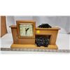 Image 1 : Vintage "United" mantle clock -  clock works, light doesn't - may just need a new bulb