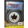 Image 1 : 2014, 5 dollar coins, canadian maple leaf RP-70