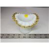 Image 1 : Fentew? Golden crest/trim milk glass dish