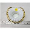 Image 3 : Fentew? Golden crest/trim milk glass dish