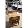 Image 1 : Antique wooden washstand - 22.5"W x 17.5"D x 30"H (51.5"H total)