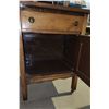 Image 2 : Antique wooden washstand - 22.5"W x 17.5"D x 30"H (51.5"H total)