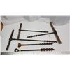 Image 1 : 5 antique wood augers