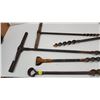 Image 3 : 5 antique wood augers