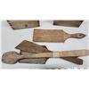 Image 2 : Pair of wooden butter molds, & wooden utensils